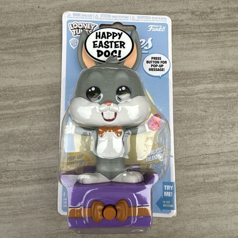 Funko Popsies: Looney Tunes - 5” Bugs Bunny Easter Pop Up Toy “Happy Easter Doc”